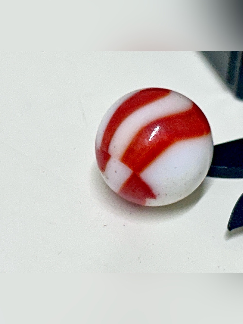 Antique Peltier National Line Red Zebra Marble